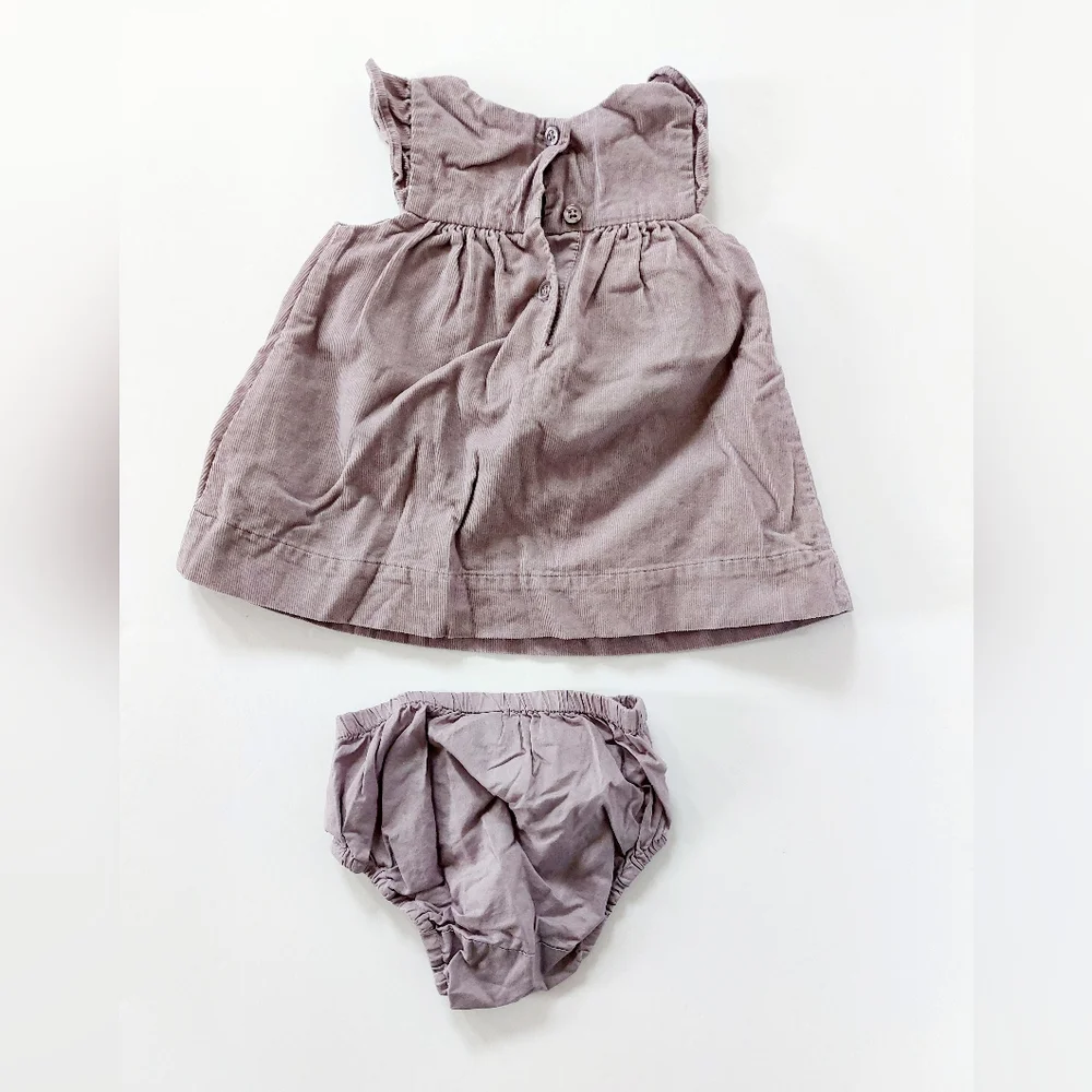 2 piece Lavender Corduroy Dress & Bloomers 0-3 months‎ Babygap